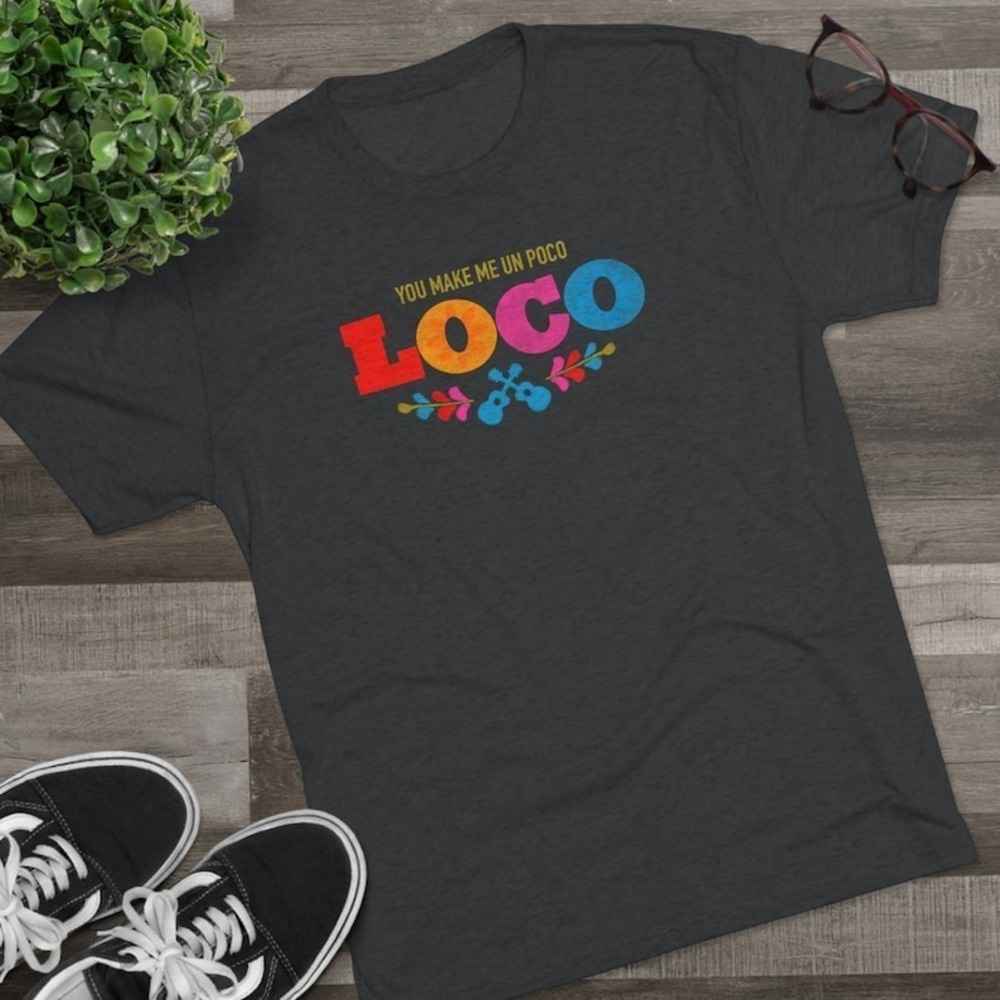 Un Poco Loco Tri-Blend Crew Tee Coco Shirt Miguel Rivera